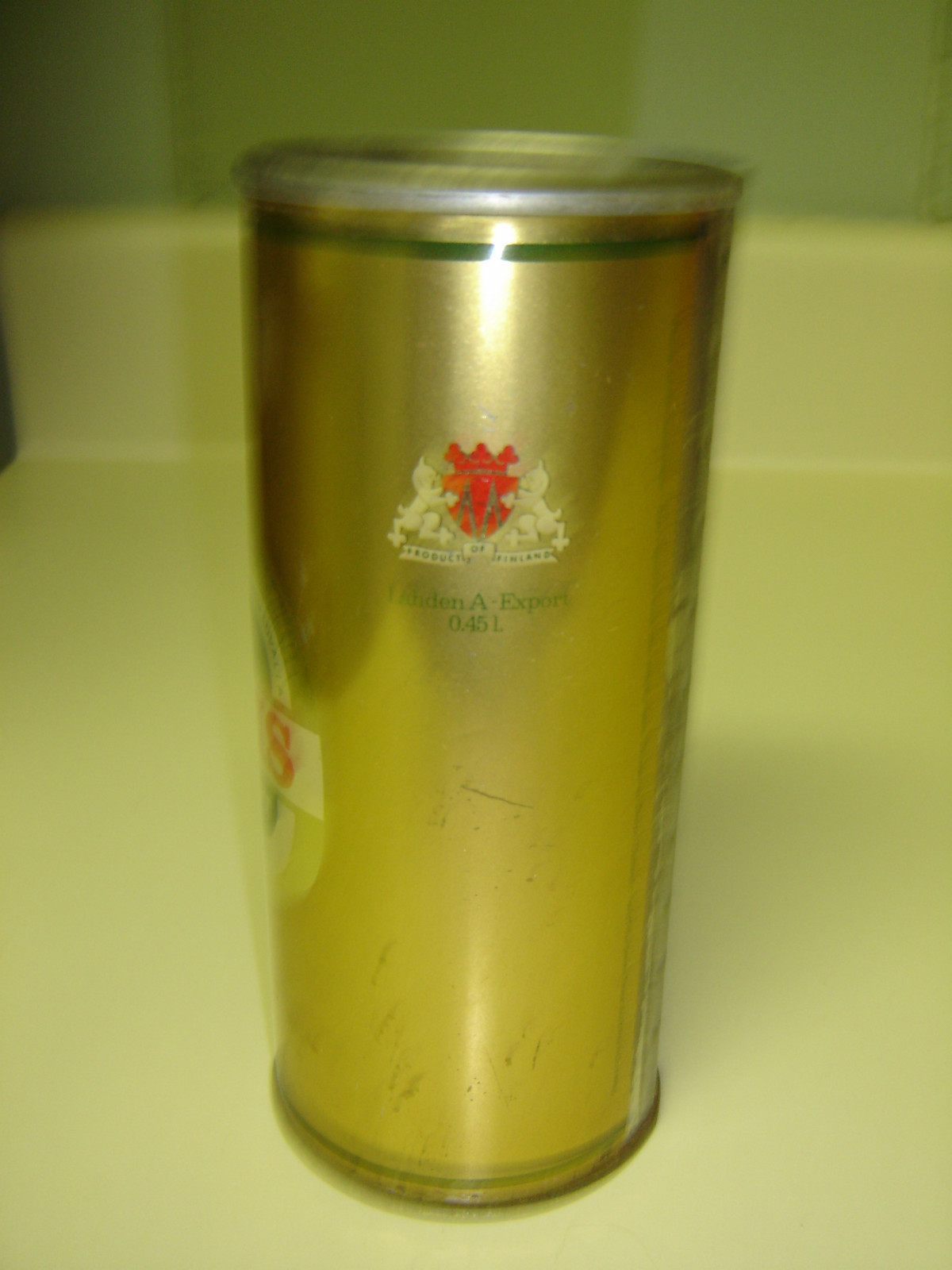 Old Heavy Lahden Erikois Export Olut IVA 15 1/2 oz Emtpy Straight Steel Beer Can