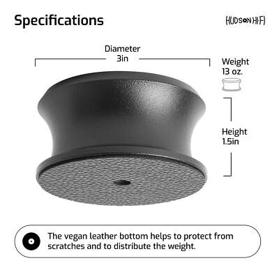 Hudson Hi-Fi Ben Record Weight Stabilizer - Big Vinyl Turntable Weight