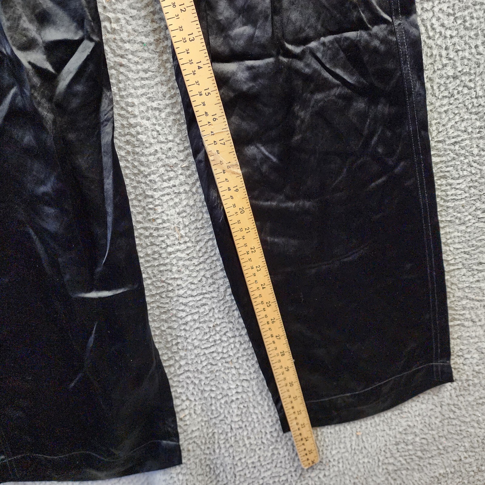 Theory Satin-Finish Wide-Leg Pants Women's 2 Black Solid Button Zip Closure - Picture 7 of 15