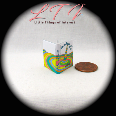OH THE PLACES YOU'LL GO 1:12 Scale Miniature Readable Illustrated Book Dr. Seuss