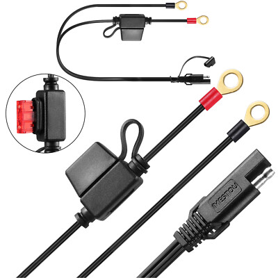 Battery Quick Connect Cable W/ Sae 2 Pin Ring Terminal Sae Connector Harness 