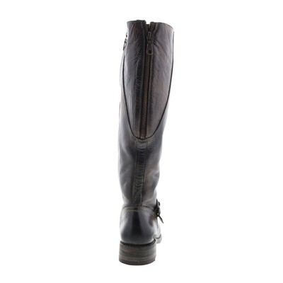Pre-owned Bed Stu Glaye F315401 Womens Gray Leather Zipper Knee High Boots
