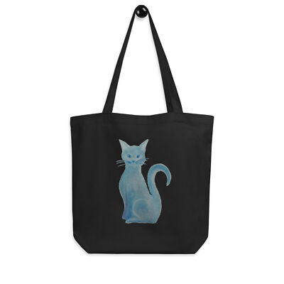 TERRIFICAT cat bag tote ORIGINAL DESIGN cotton canvas tote 16x14
