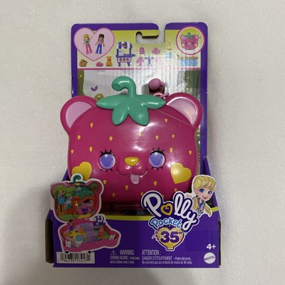 Polly Pocket Straw-beary Patch Compact Dolls and Playset Toy New With Box