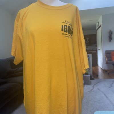 Igold Gun Owner Lobby Day 2013 Yellow Double Sided T Shirt Size 3 X