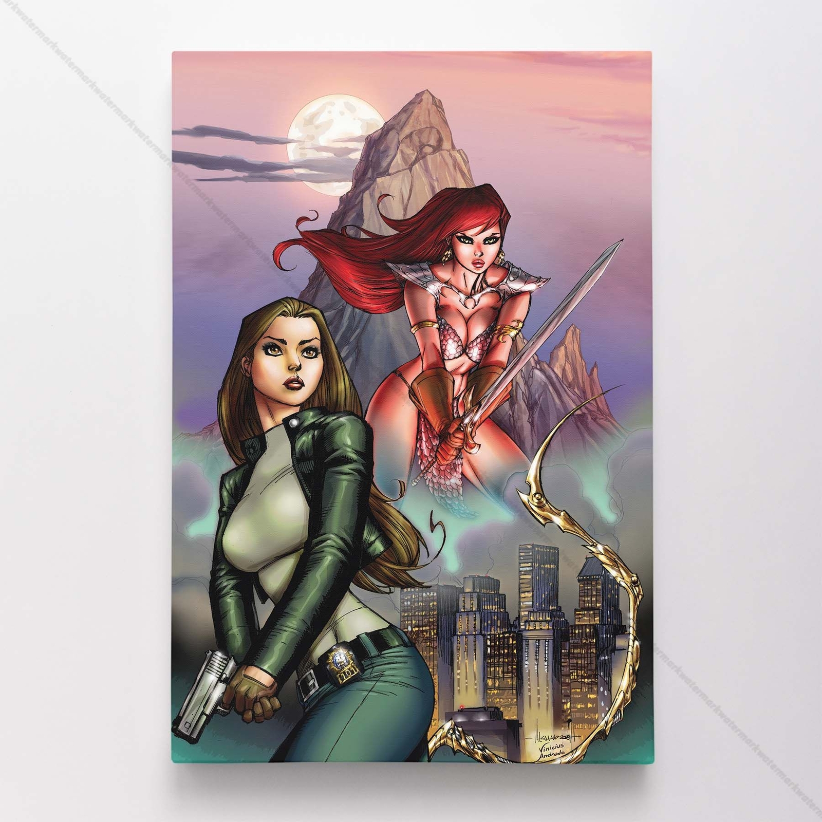 Red Sonja Poster Canvas Comic Book Art Print #1565