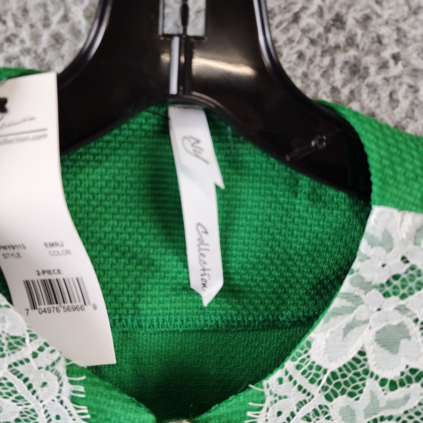 NY Collection Petite Two Piece Jacket And Dress Set Women's 12P Emerald Jacilynn - Picture 24 of 24