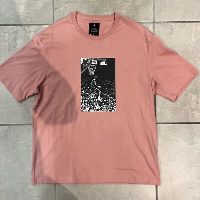 Nike Air Jordan x Union Reverse Dunk T-Shirt Rust Pink Large NEW AUTHENTIC