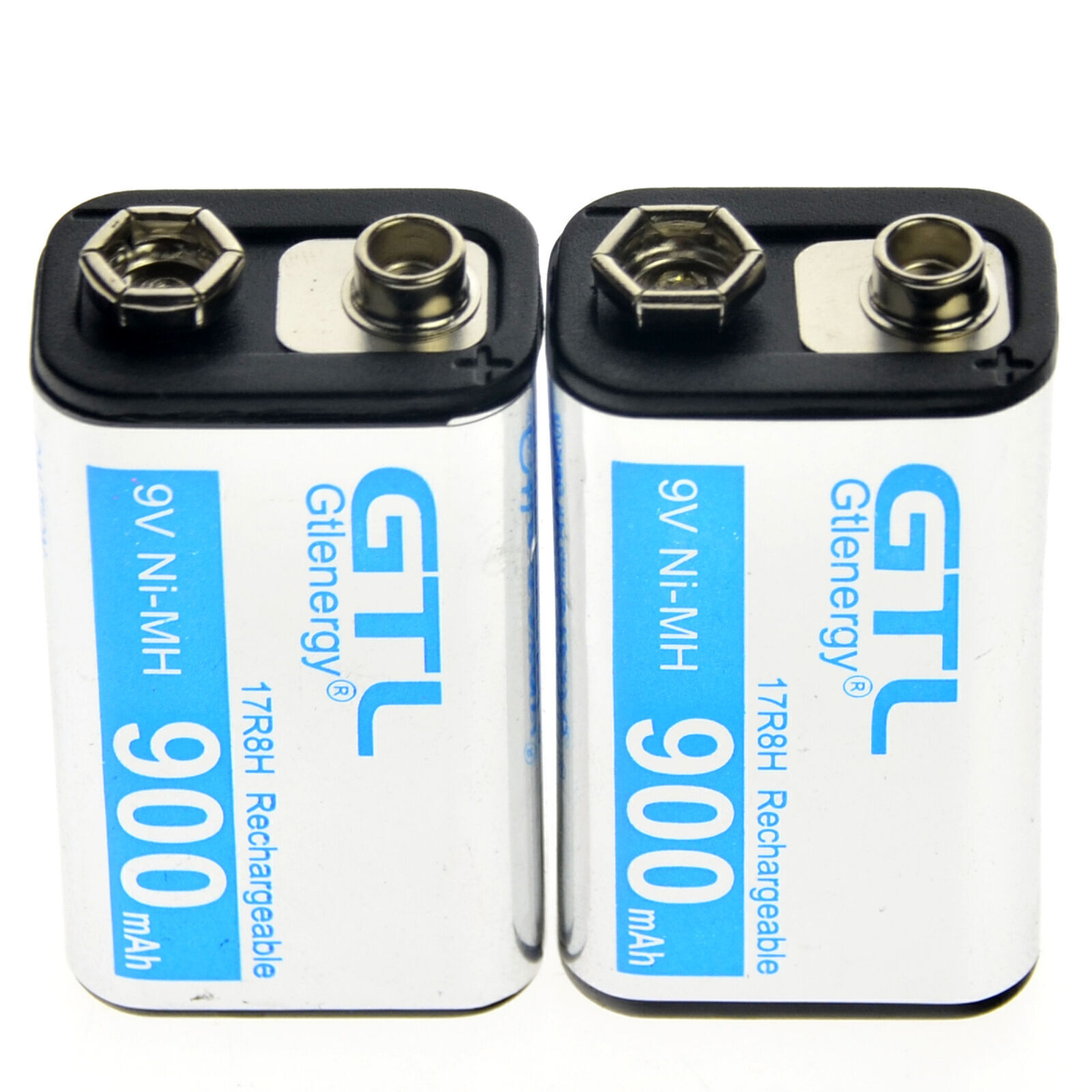 2 pcs Durable 9V 9 Volt 900mAh Power Ni-Mh Rechargeable Batt