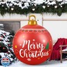 23.6 Inch Giant Inflatable Christmas Ball Christmas Letter Snowflake Inflatable Decorations PVC Inflatable Ornaments for Christmas Tree Yard Lawn Porch Winter Holiday Merry Christmas Outdoor Decor