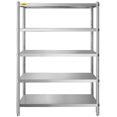 5-Tier Kitchen Shelves Shelf Rack Stainless Steel Shelving Organizer 47.5x18 in