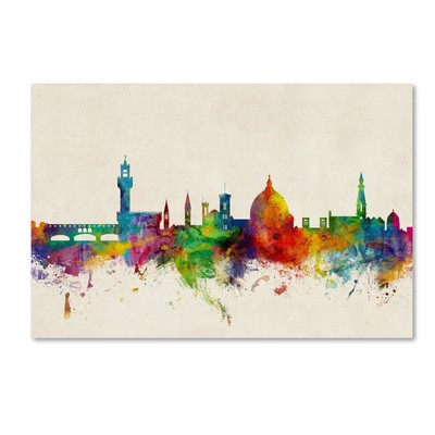 MT1178-C1219GG Florence Italy Skyline Beige by Michael Tompsett, 12x19-Inch, ...