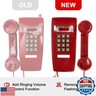Retro Wall Mount Phone with Loud Mechanical Ringer Vintage Wall Phones for landline with Volume Adjustable Old Fashioned Corded Landline Telephone for Home School Kitchen Office