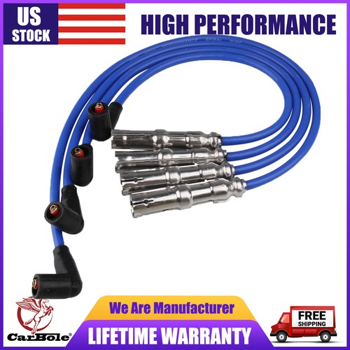 バイイー 4x Ignition Spark Plug Wire Set 27588 For Beetle Bora VW