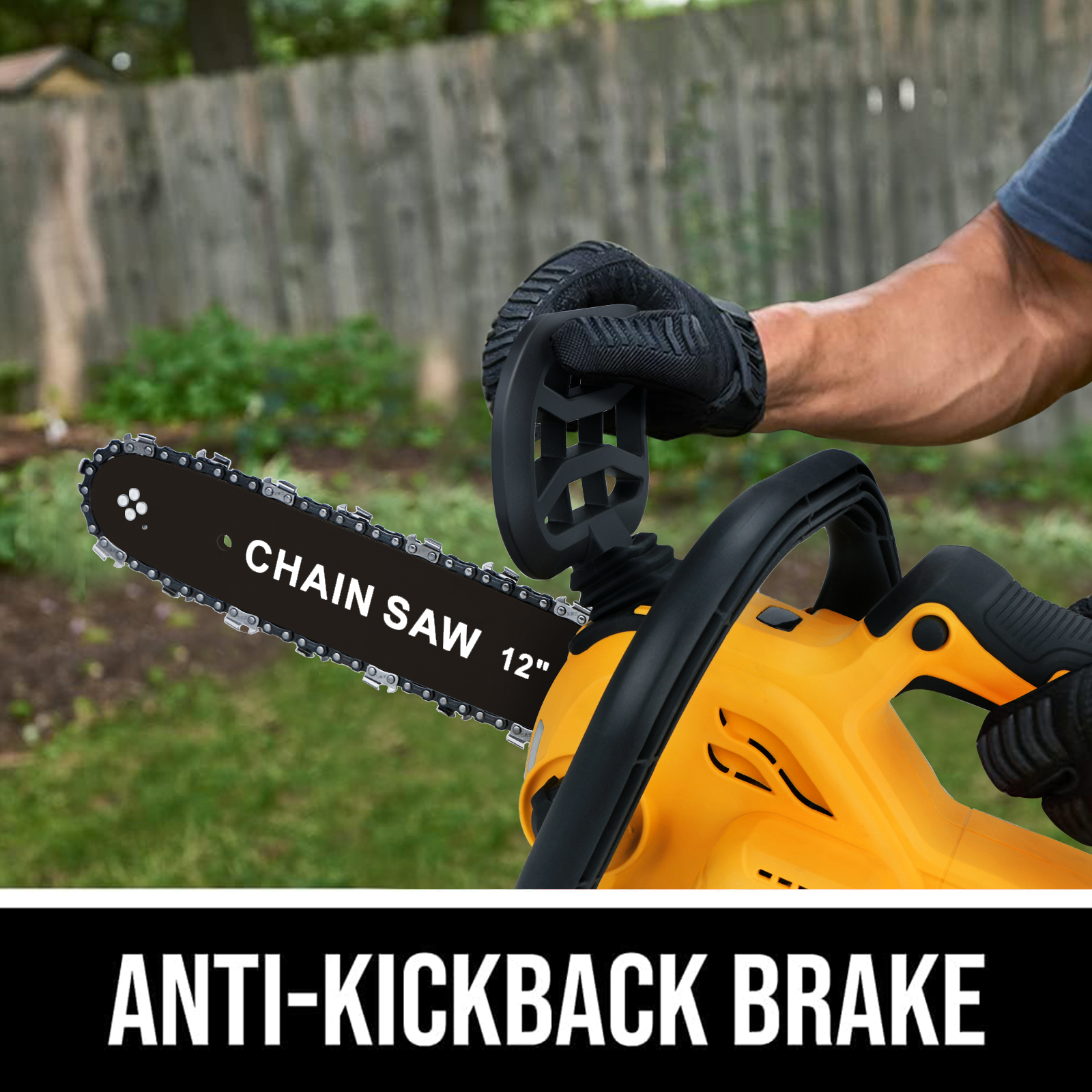 12 in Cordless Compact Chainsaw For DEWALT 20V MAX Battery Brushless w/2 chains