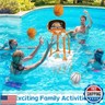TALGIC Pool Basketball Hoop with Backboard, Floating Basketball Hoop for Pool with 4 Balls and Pump, Pool Toys for Kids and Adults