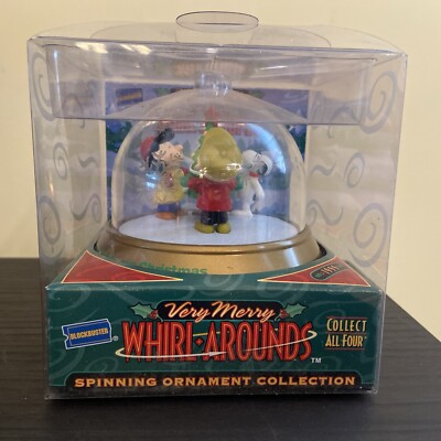 1999 Snoopy Very Merry Whirl Around Blockbuster Spinning Christmas Ornament