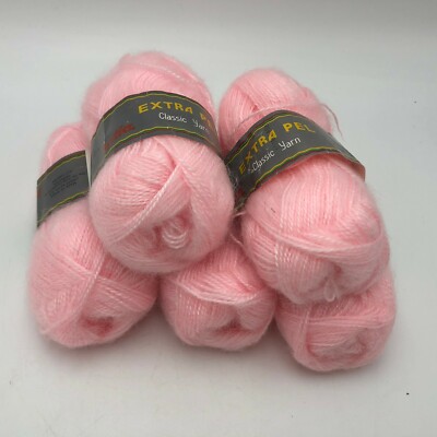 Katia Pink Classic Yarn 5 Skeins 50 gr Supper Soft Extra Pell Spain