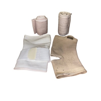 Knee Ankle Compression Support Brace Patella Sport Joint Pain Relief Lot of 4 