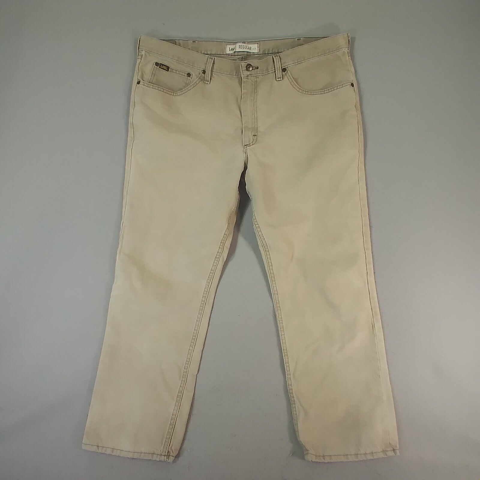 Lee jeans men's 42 x 30 beige tan regular fit straight denim Lee jeans men's 42 x 30 beige tan regular fit straight denim