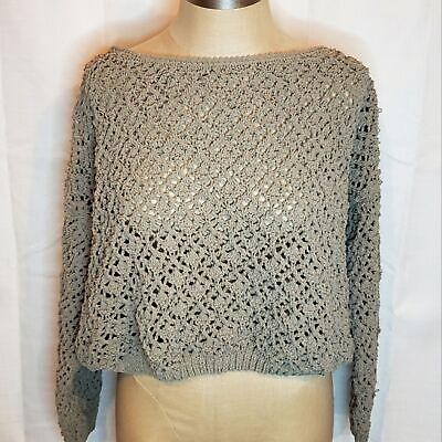 Jessica Simpson Gray Cropped Sweater Size Large