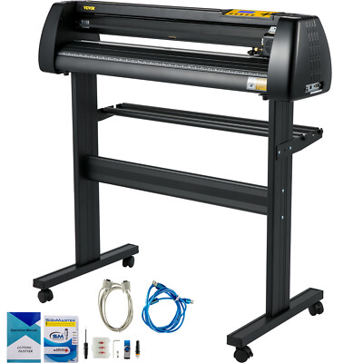 VEVOR 34'' Vinyl Cutter Machine w/Floor Stand Vinly Plotter Tool Kit SignMaster