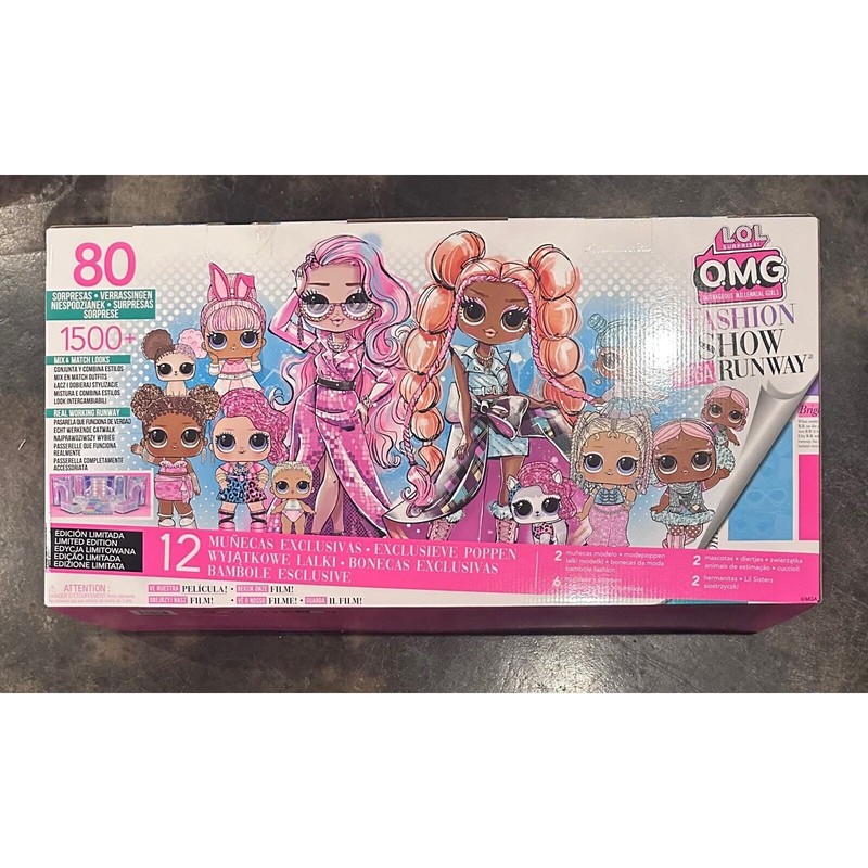 LOL surprise fashion show mega runway playset with 80 surprises,