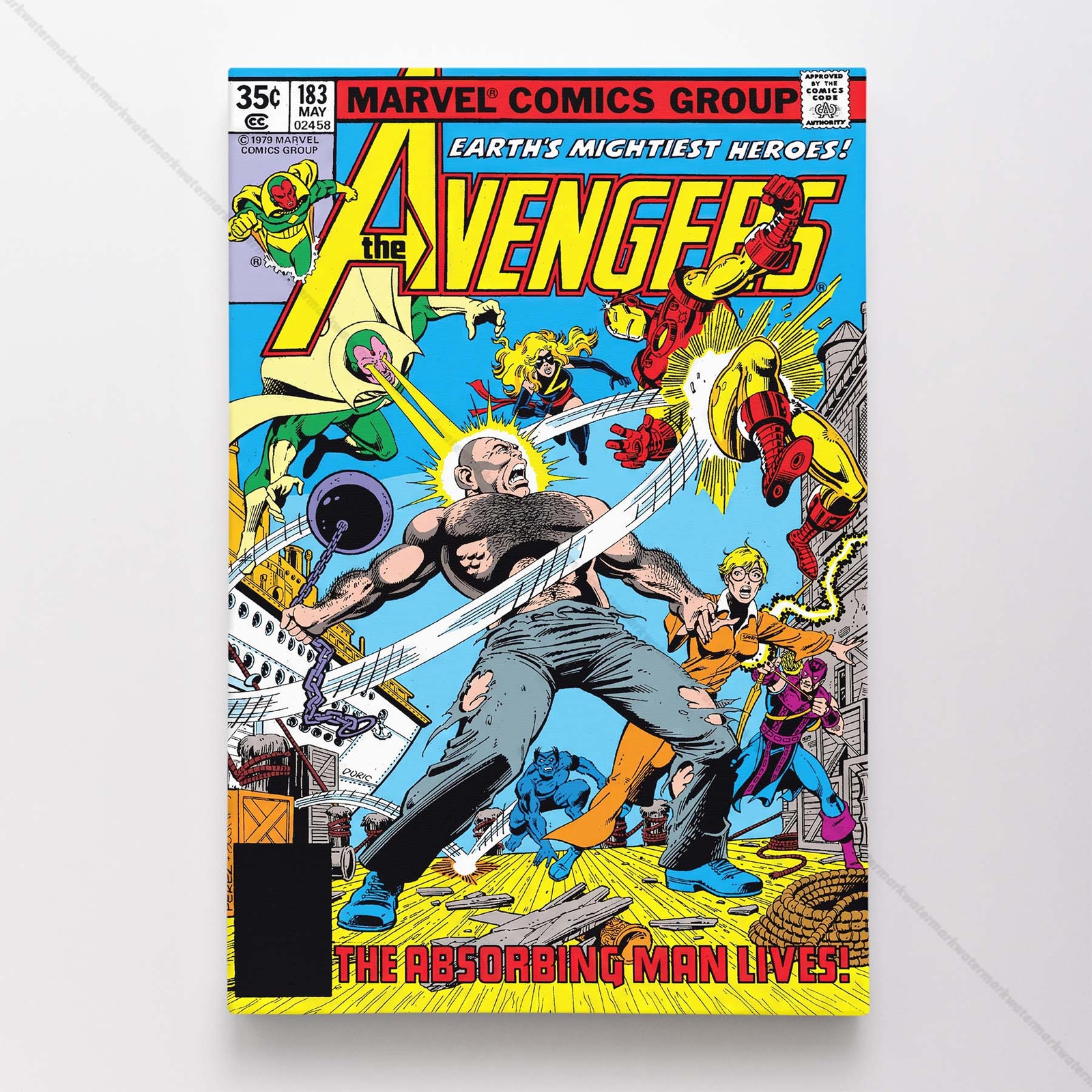 Avengers #183 Poster Canvas Mightiest Heroes Marvel Comic Book Art Print