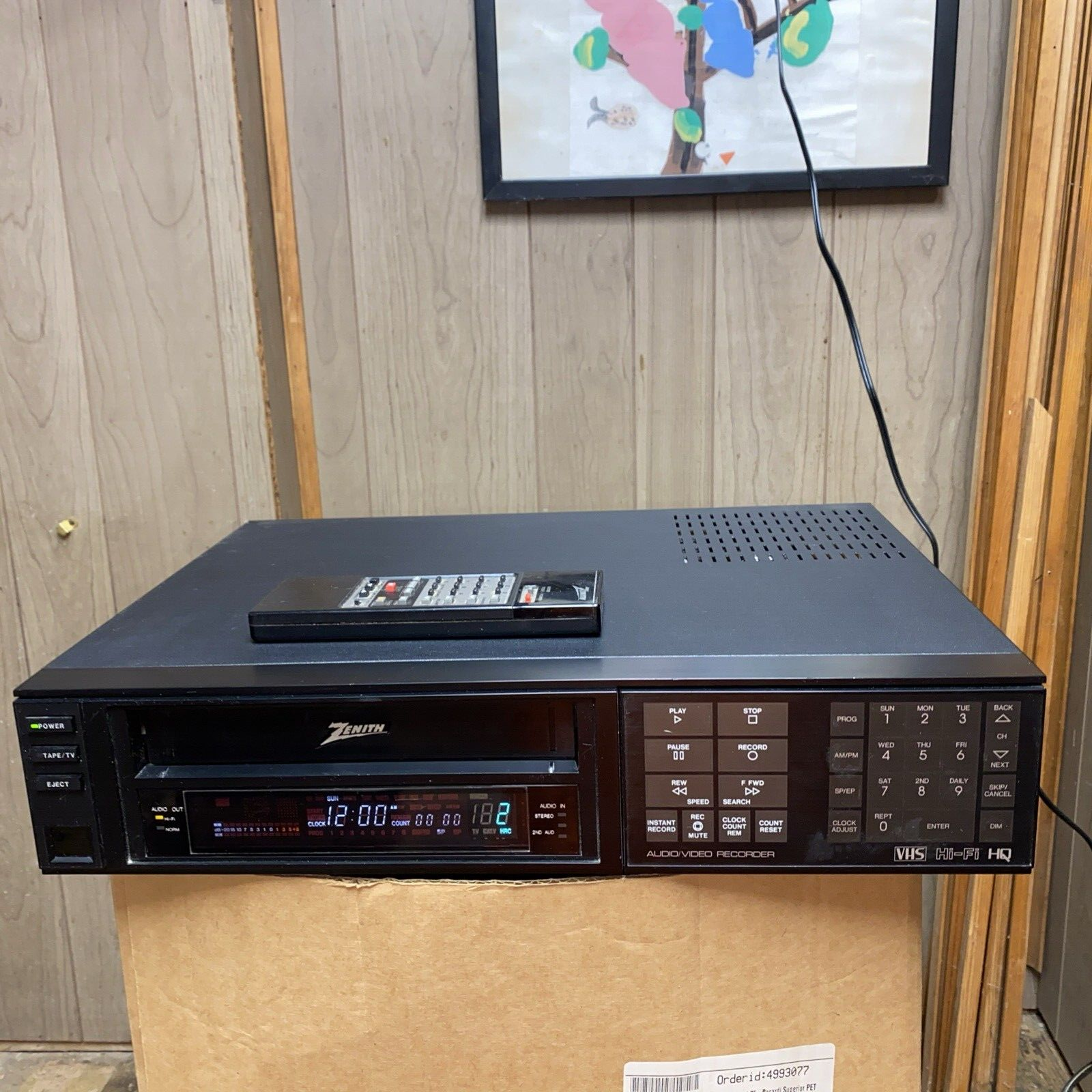 Zenith VR-2220 HiFi HQ Stereo Video Cassette Recorder w