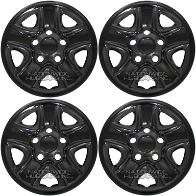 Set 4 fit 2007-2021 Toyota Tundra 18'' Black Wheel Skins Hub Caps Full Rim Covers