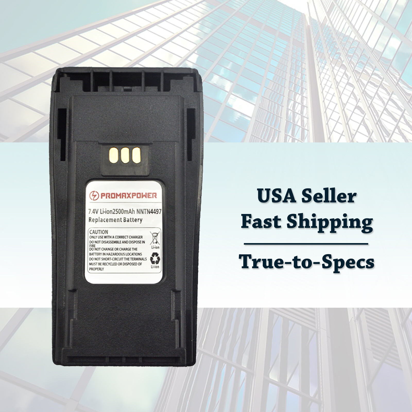 2500mAh Li-ion Battery for Motorola NNTN4497 4970 CP150 CP18