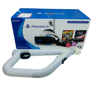 Sony PlayStation 4 VR Bundle W/Move & Aim Controllers AS-IS (READ)
