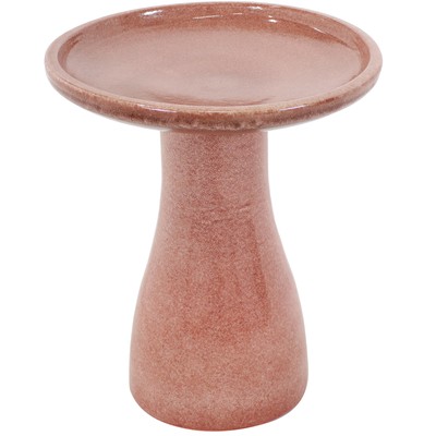 Duo-Tone Outdoor High-Fired Ceramic Glazed Bird Bath - Lava by Sunnydaze