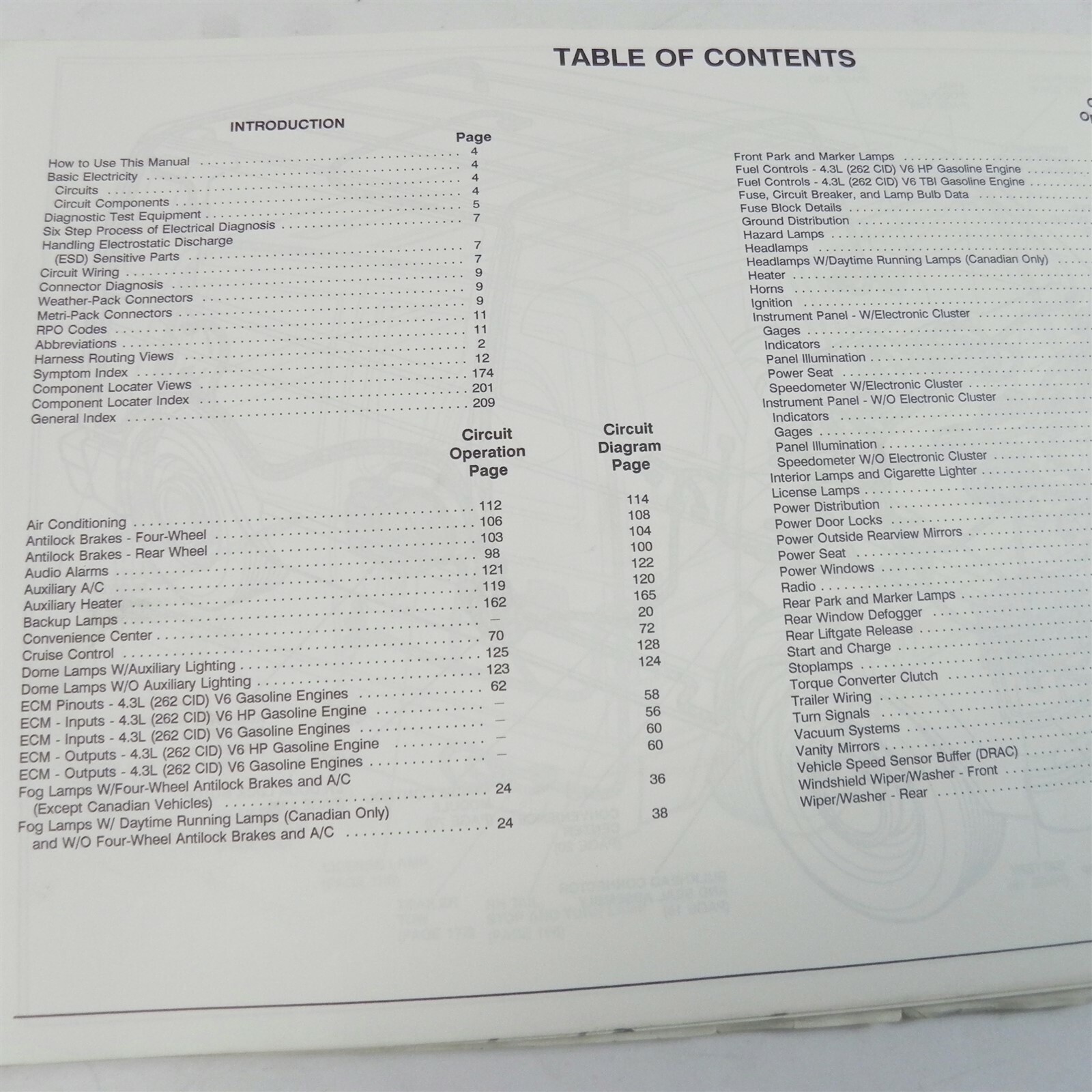 1992 GMC SAFARI VAN FACTORY ELECTRICAL DIAGRAMS & DIAGNOSIS