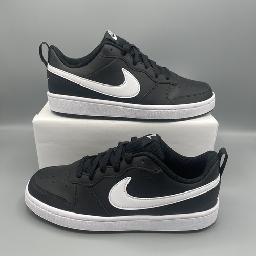 ベース2個 Nike Court Borough 6.5Y Low 2 Sneakers Black/White Size