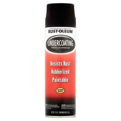 Rust-Oleum Black Automotive Rubberized Undercoating Matte Spray Paint 15 Oz