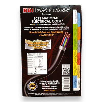 2023 National Electrical Code NEC Colored Fast-Tabs