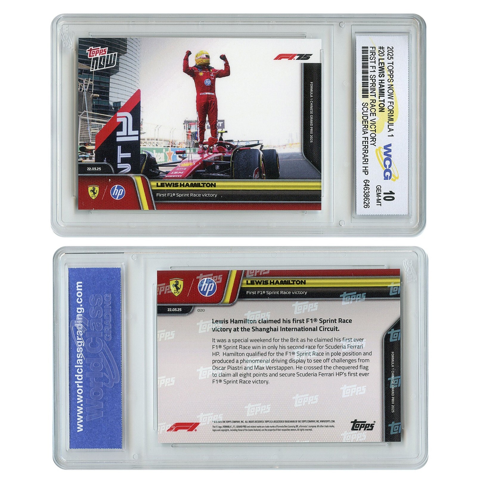 TOPPS F1 LEWIS HAMILTON ハミルトン 世界199枚限定 2024 TOPPS NOW Formula 1 F1 #66 LEWIS HAMILTON 20,000th lap