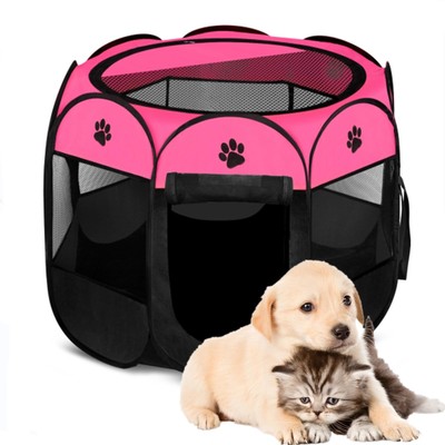 Portable Pet Playpen, Foldable Dog Playpens, Indoor/Outdoor Pet Exercise Kenn...