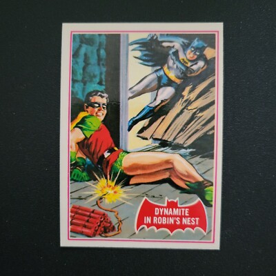 1966 TOPPS BATMAN Red Bat #33A Dynamite in Robin.. Punguin Puzzle (1989 reissue)