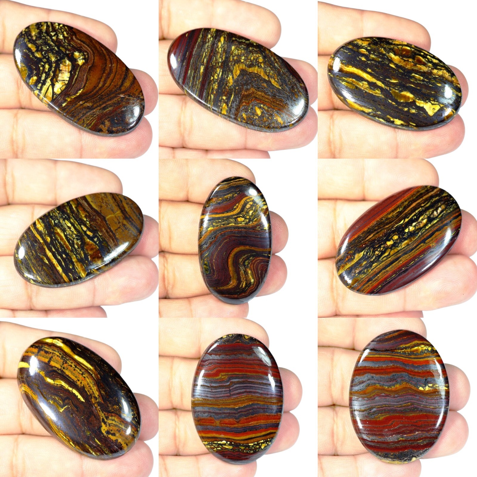 Free Shipping Natural Golden Fire Red Iron Tiger Oval Free Shipping Natural Golden Fire Red Iron Tiger Oval