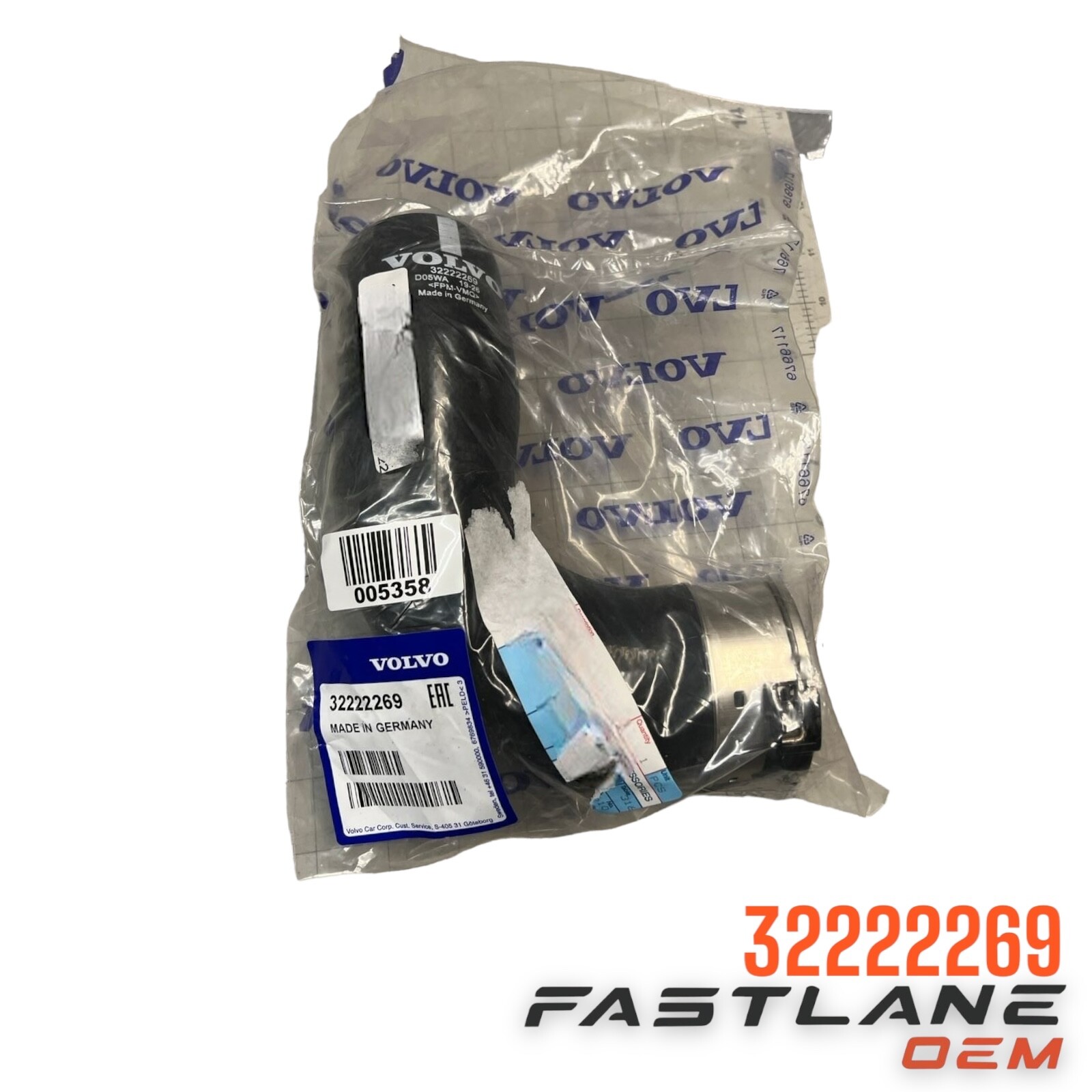 2008–2021 VOLVO XC60 MK2 INTERCOOLER CHARGER LOWER HOSE OEM