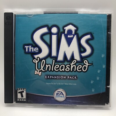 The Sims Unleashed Expansion Pack Pets PC CD-ROM 2 Disc Windows 95 98 XP Maxis