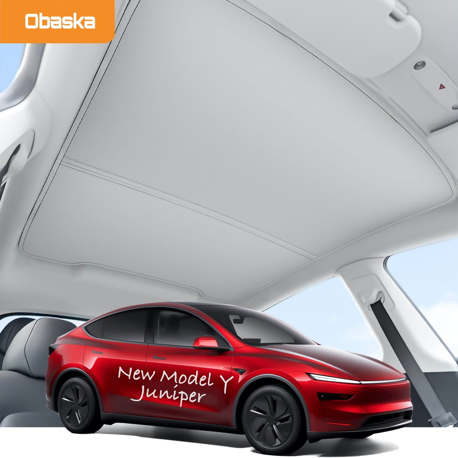 Tesla純正 Model Y Juniper サンシェード Obaska 2025-2026 Tesla New Model Y Juniper Sunshade Roof