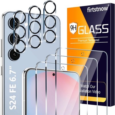 Samsung Galaxy S24 FE Screen and Camera Lens Protector 6 Pack High Quality Glass