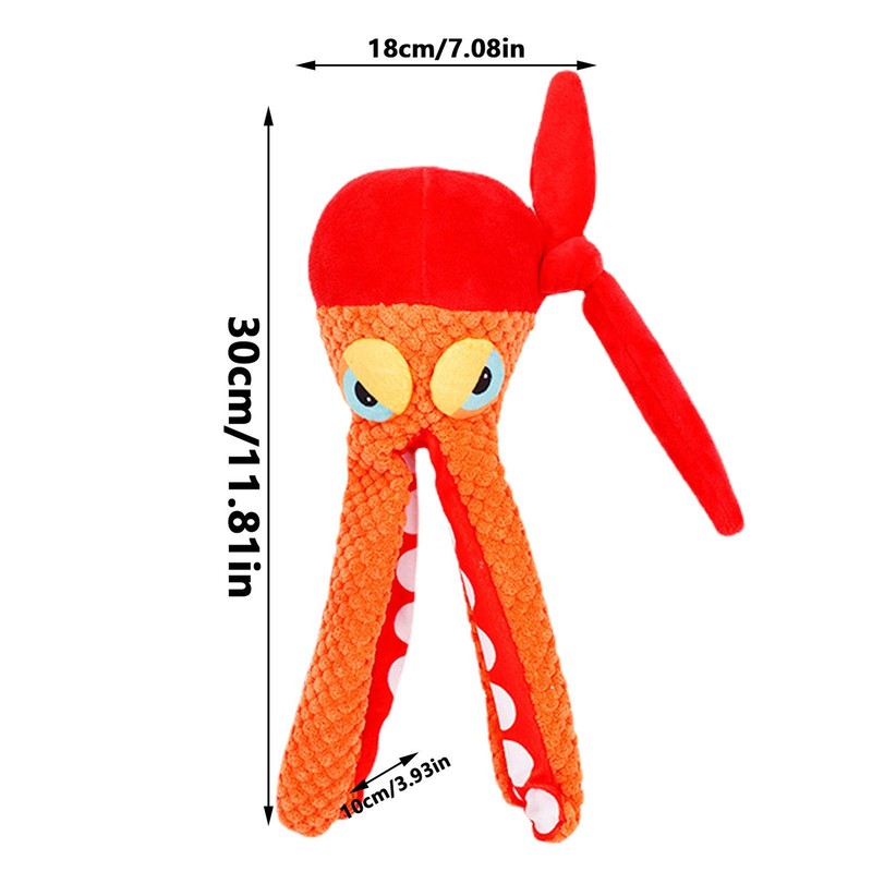 Cute Octopus Shape Dog Chew Toys for Aggressive Chewers Tough Training Pet Toys