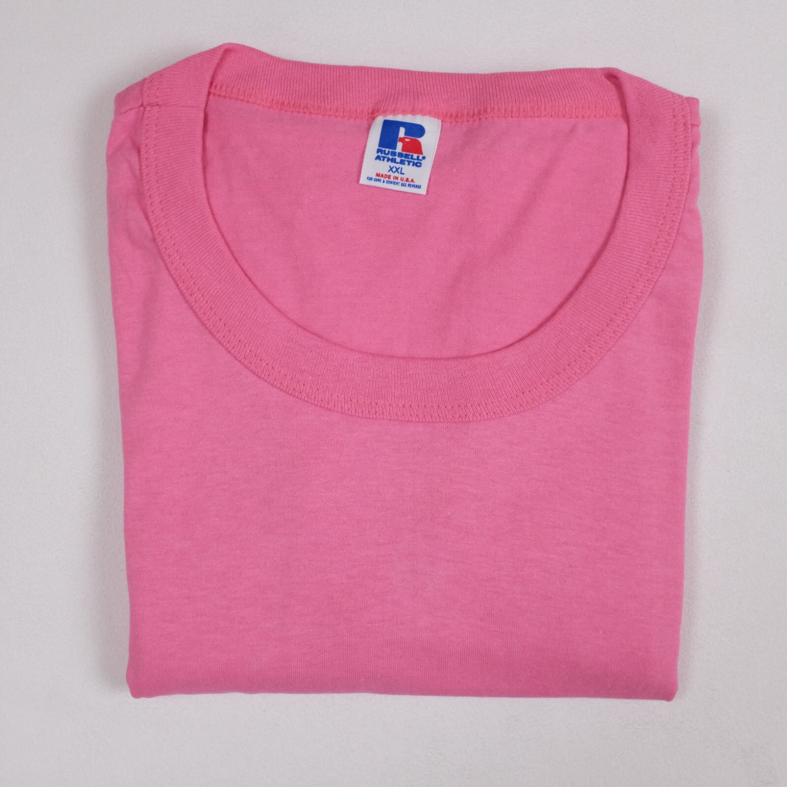 Vintage Russell Athletic Adult XXL Bright Rose Basic T-Shirt