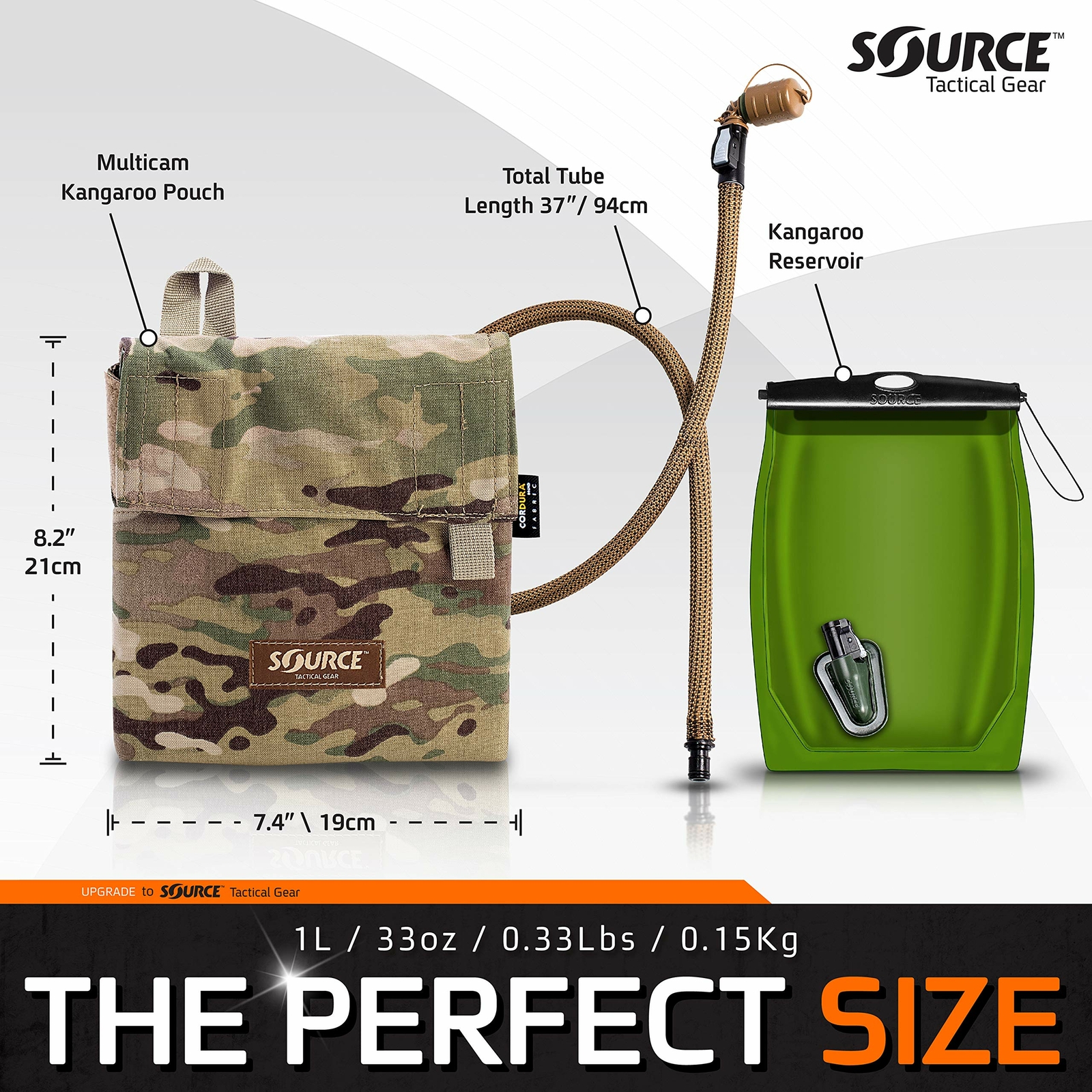 Source Tactical Kangaroo 1-Liter Collapsible Canteen Hydration