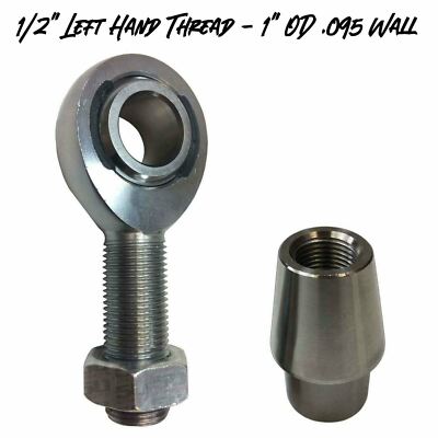 LEFT 1/2'' Chromoly Heim Joint & Steel Weld Bung Rod End 1'' OD .095'' Wall Tube