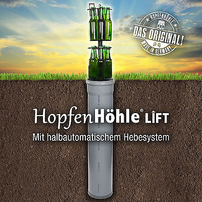 HopfenHöhle LIFT - Das Original: Outdoor Erdloch Bierkühler mit Hebesystem